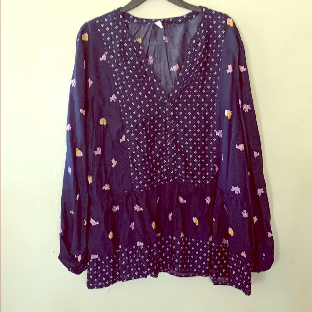 XXL Old Navy floral blouse